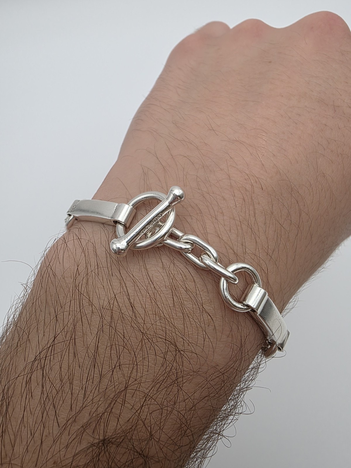 Vintage Sterling Silver 925 Taxco Mexico Link And Bar Bracelet